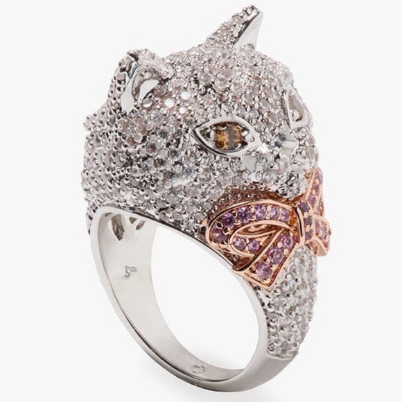 Kate Spade New York Pawlina Cat Ring Size 8 NWT - Picture 2 of 5